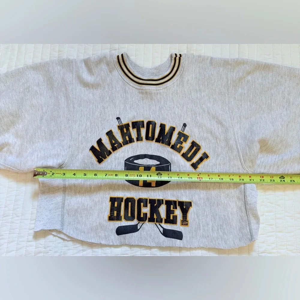Vintage Minnesota Hockey Cropped Sweatshirt Size XL - Picture 3 of 5